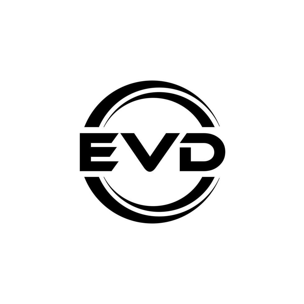 evd brief logo ontwerp in illustratie. vector logo, schoonschrift ontwerpen voor logo, poster, uitnodiging, enz.