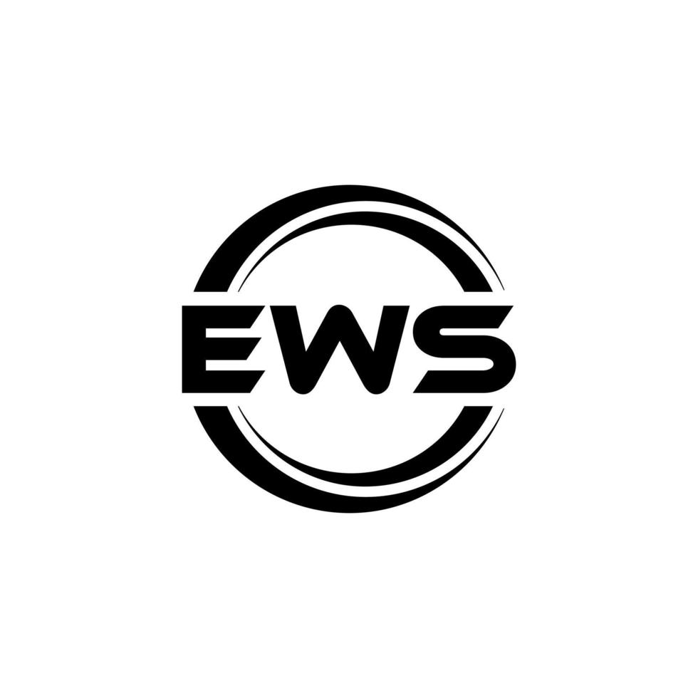 ews brief logo ontwerp in illustratie. vector logo, schoonschrift ontwerpen voor logo, poster, uitnodiging, enz.