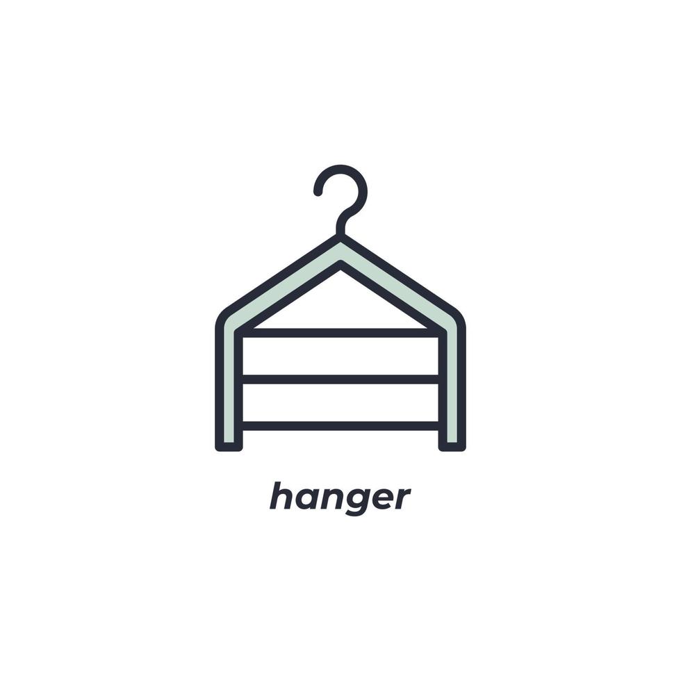 vector teken hanger symbool is geïsoleerd Aan een wit achtergrond. icoon kleur bewerkbaar.