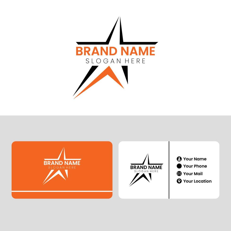 abstract ecologie bedrijf branding logo ontwerp, sjabloon ontwerp met ster vorm vector