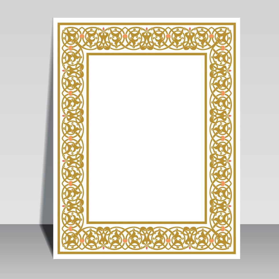 Islamitisch boek Hoes ontwerp, Arabisch kader grens. vector