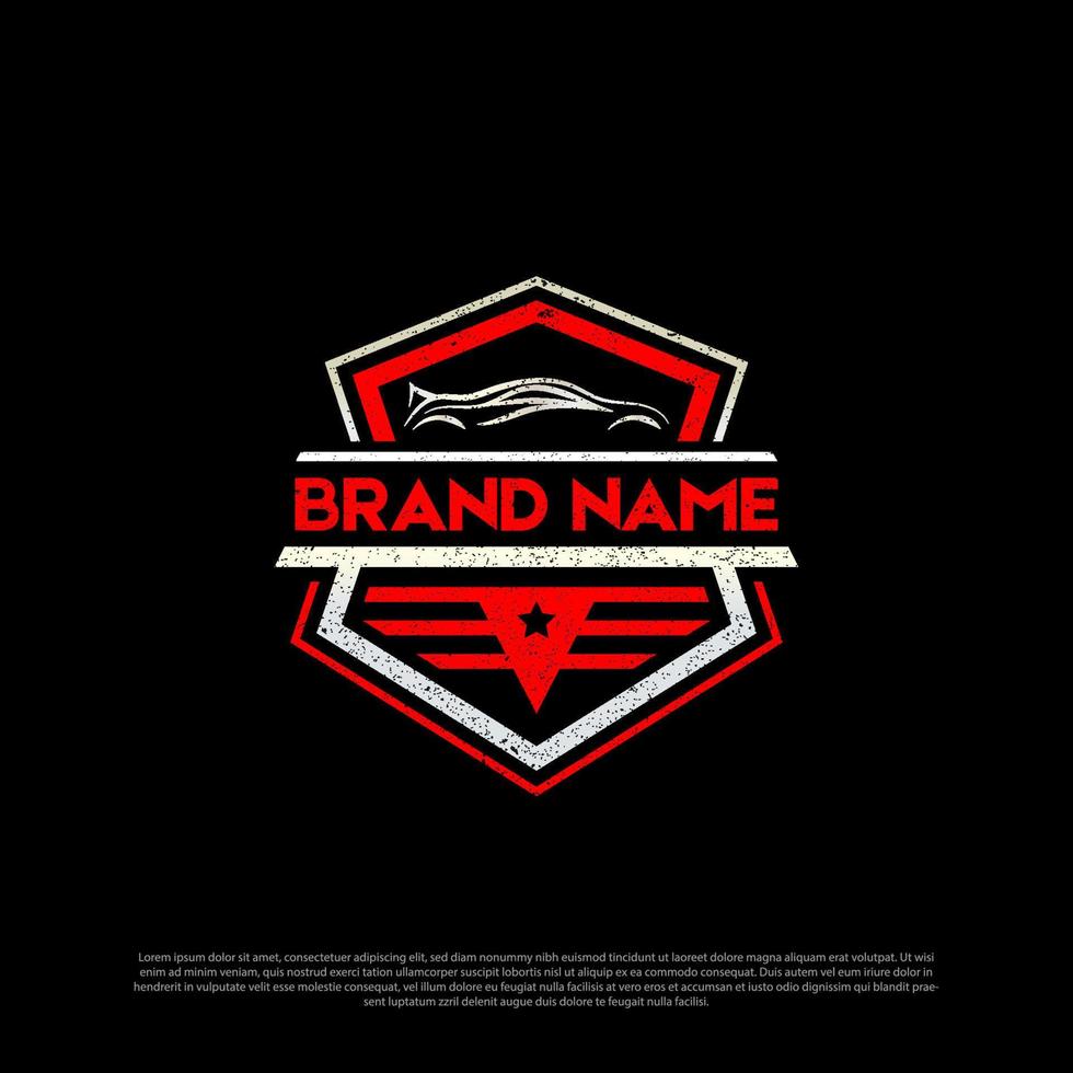 automotive logo schild premie vector, wijziging auto logo ontwerp vector