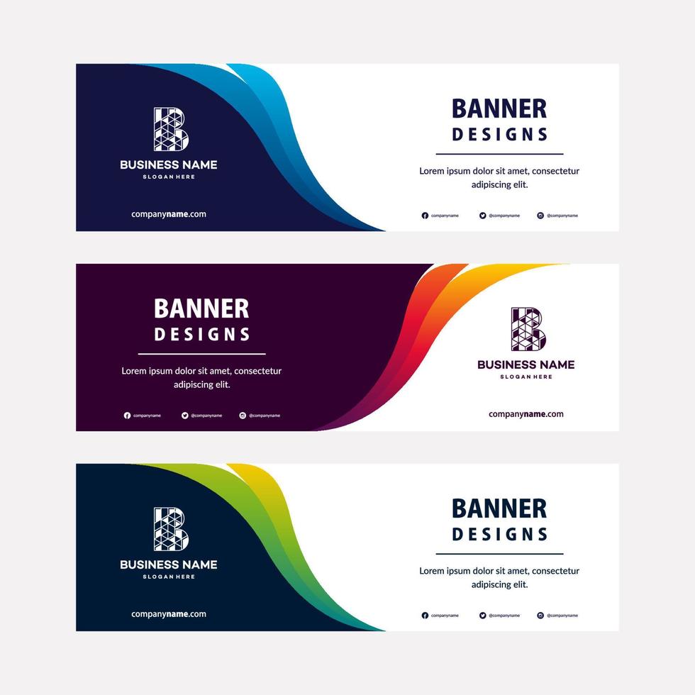 modern web banners sjabloon met diagonaal elementen voor een foto. universeel ontwerp voor reclame bedrijf vector