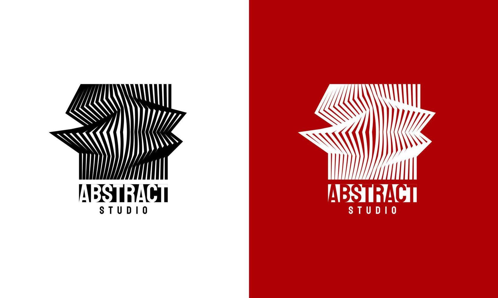 abstract studio logo ontwerp. abstract vorm geven aan. vector illustratie