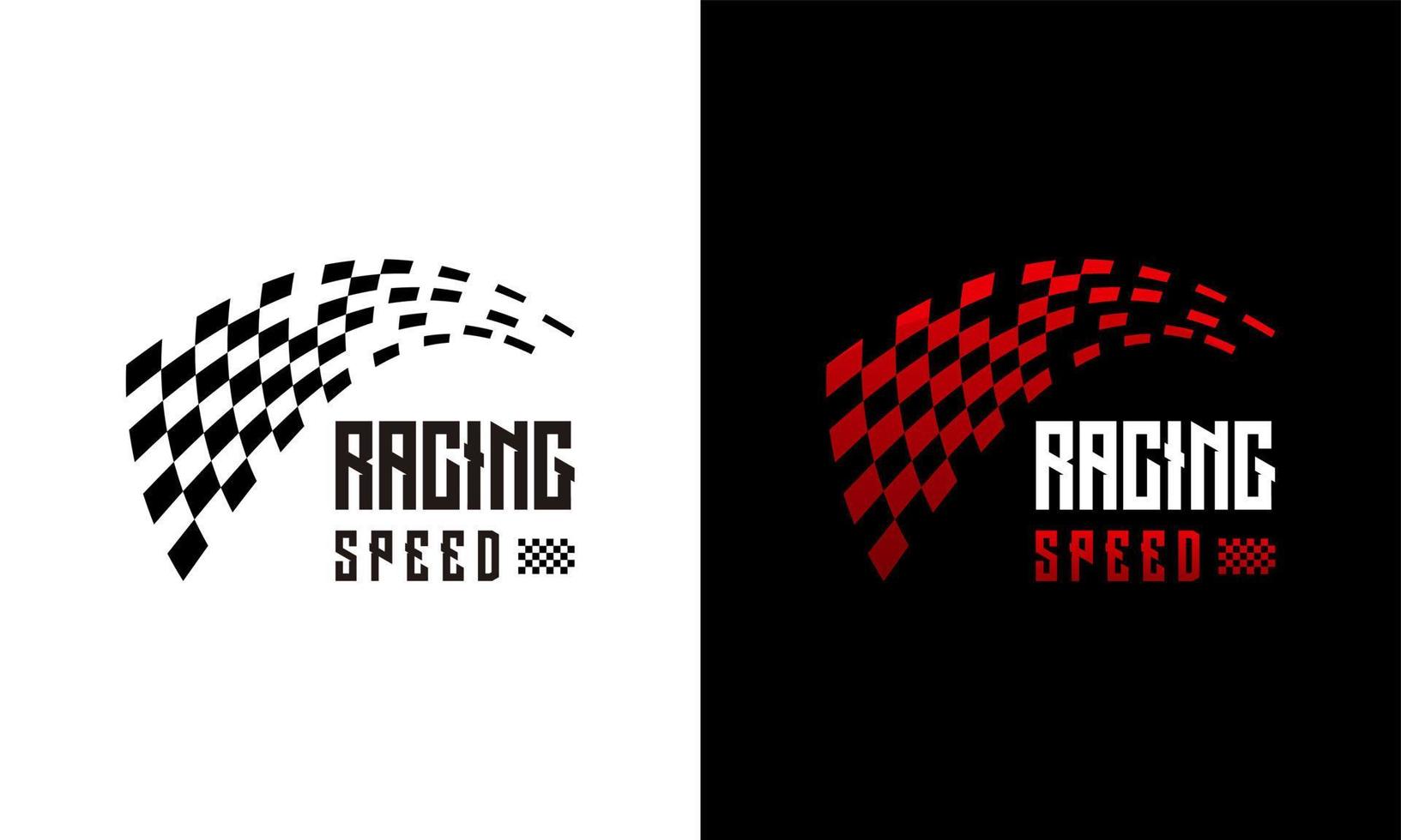 snel racing snelheid ontwerpen concept vector, gemakkelijk racing vlag logo sjabloon vector