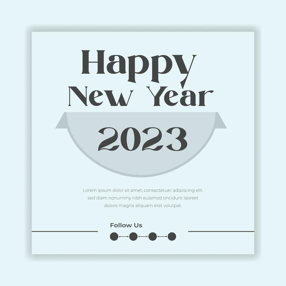 gelukkig nieuw jaar 2023 tekst typografie ontwerp poster sjabloon vector