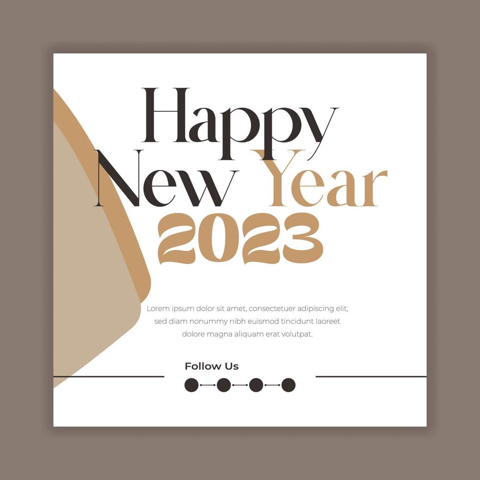 gelukkig nieuw jaar 2023 tekst typografie ontwerp poster sjabloon vector