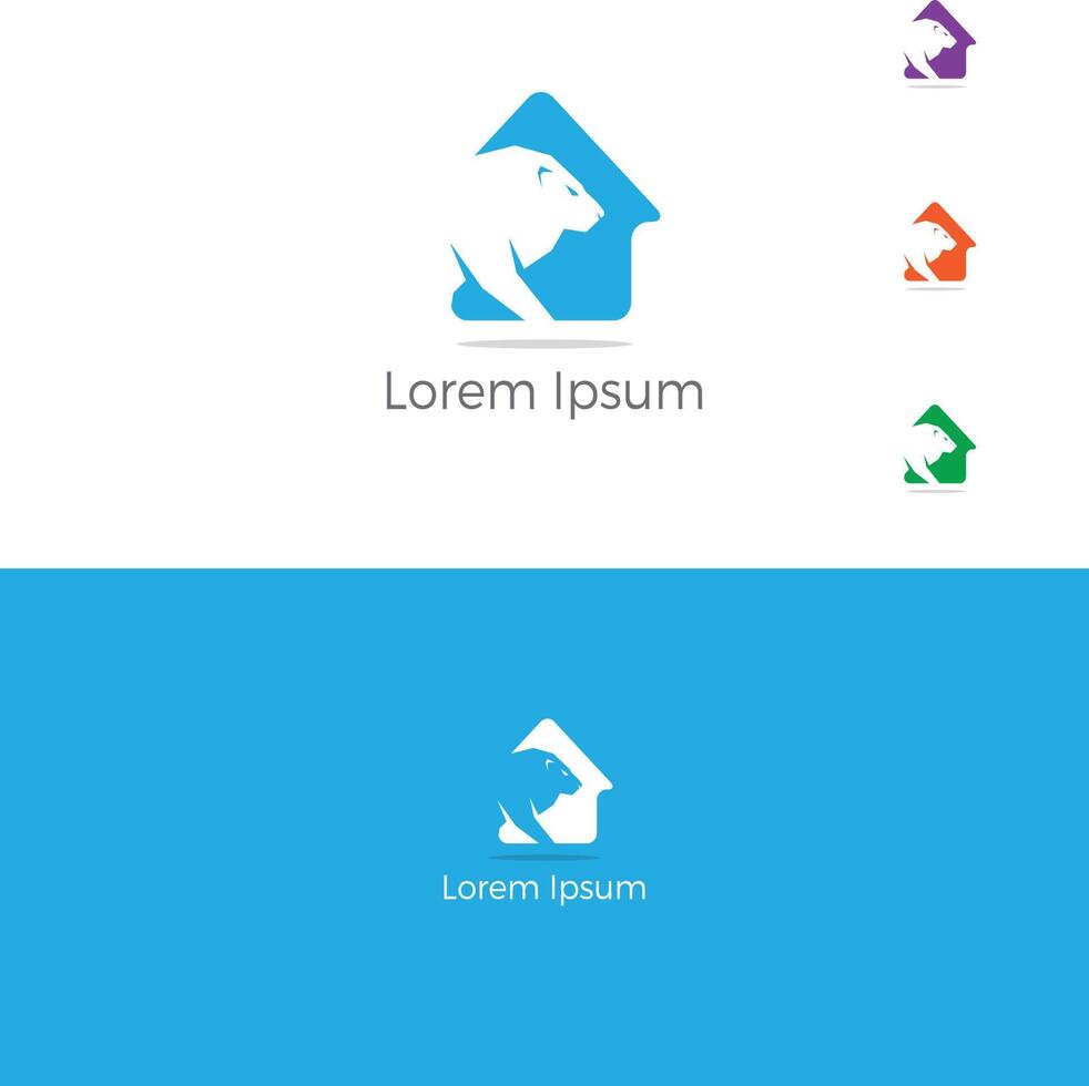 leeuw logo vector ontwerp. leeuw koning hoofd teken concept.