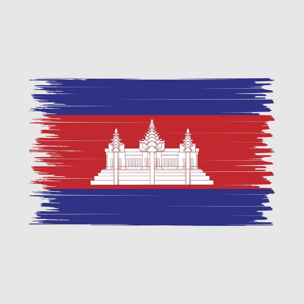 Cambodja vlag borstel vector