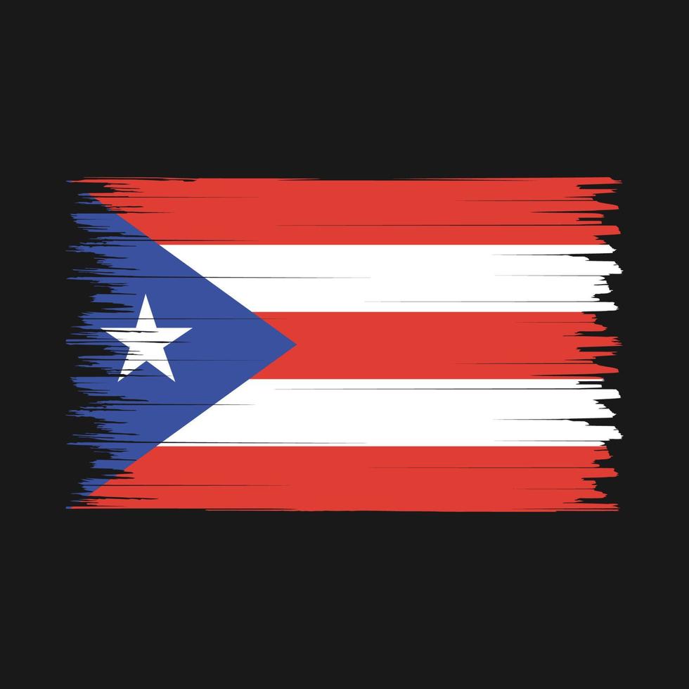 Puerto Rico vlagborstel vector