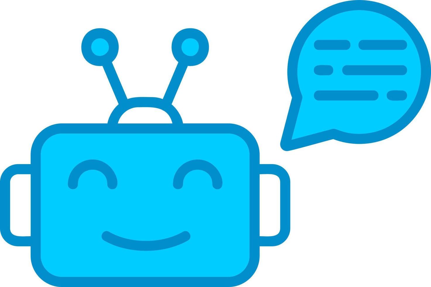 Chatbot creatief icoon ontwerp vector