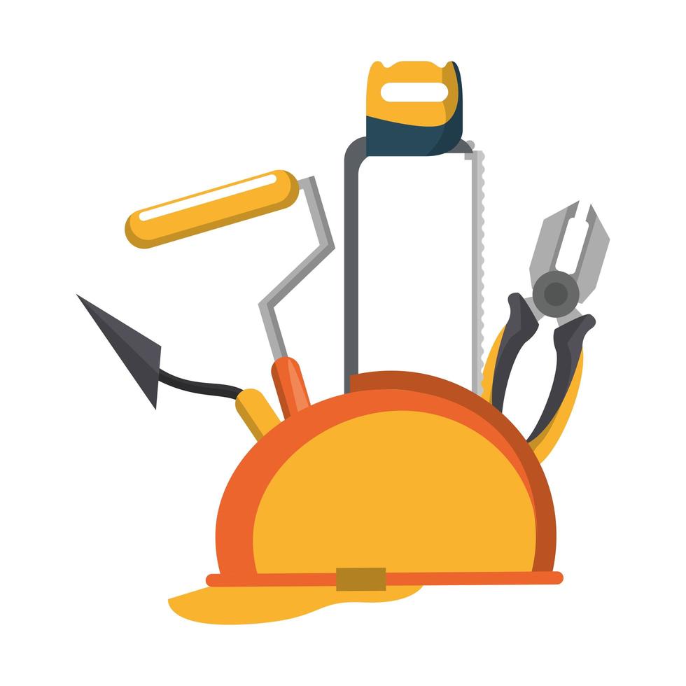 tools set en hardware cartoon icoon vector