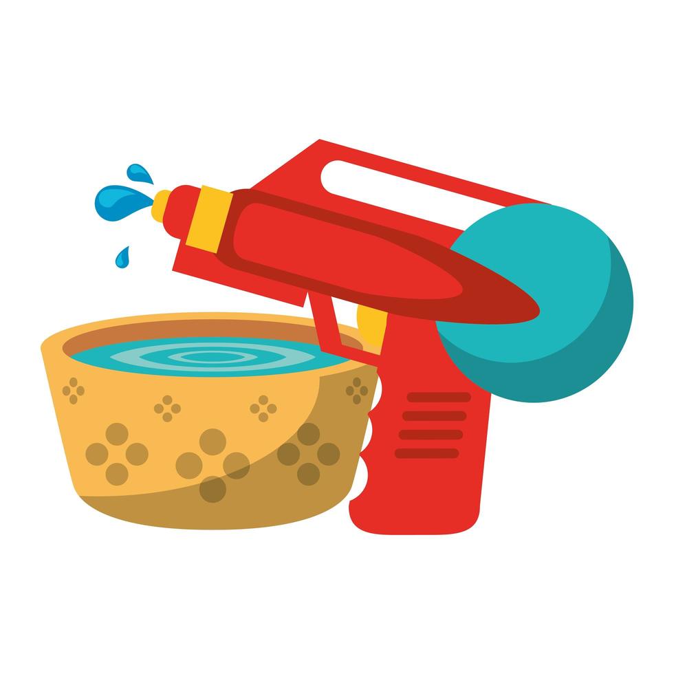 cartoon waterpistool speelgoed vector