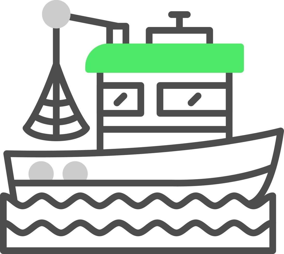 visvangst boot creatief icoon ontwerp vector