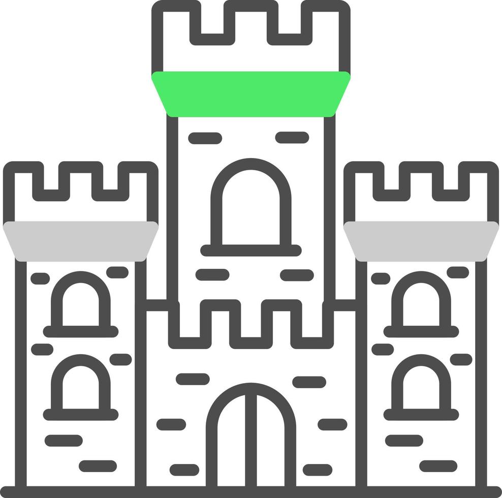 kasteel creatief icoon ontwerp vector