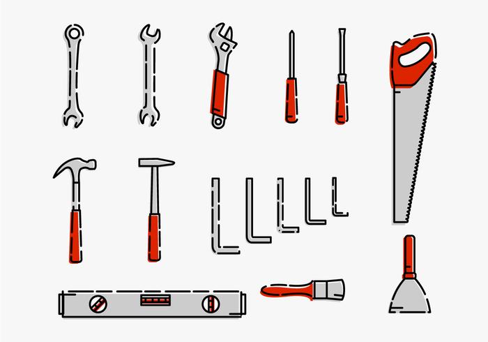 Hardware gereedschap set vector