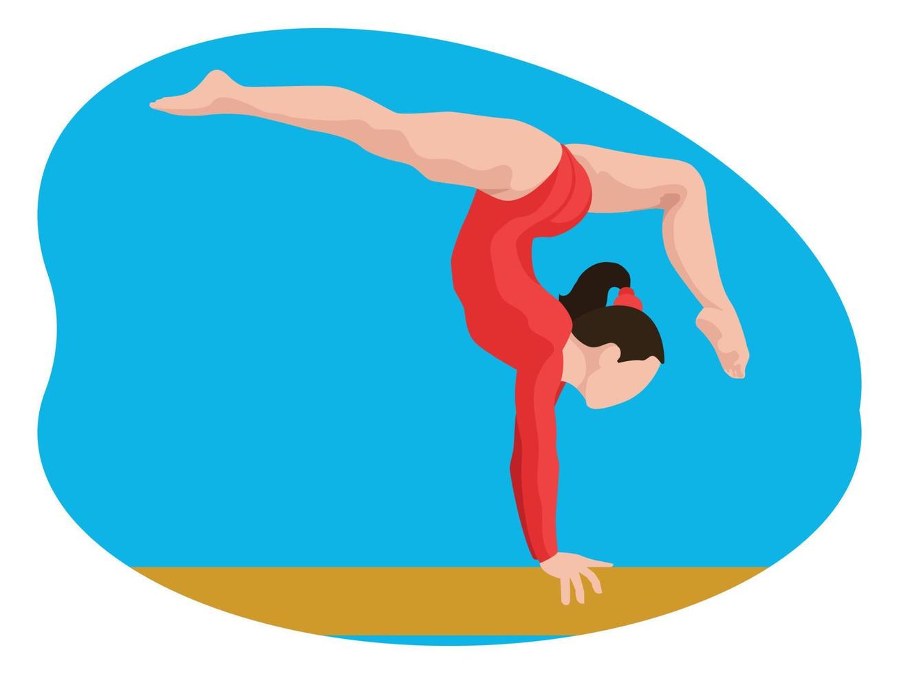 vrouw Olympische Spelen gymnast illustratie. vector