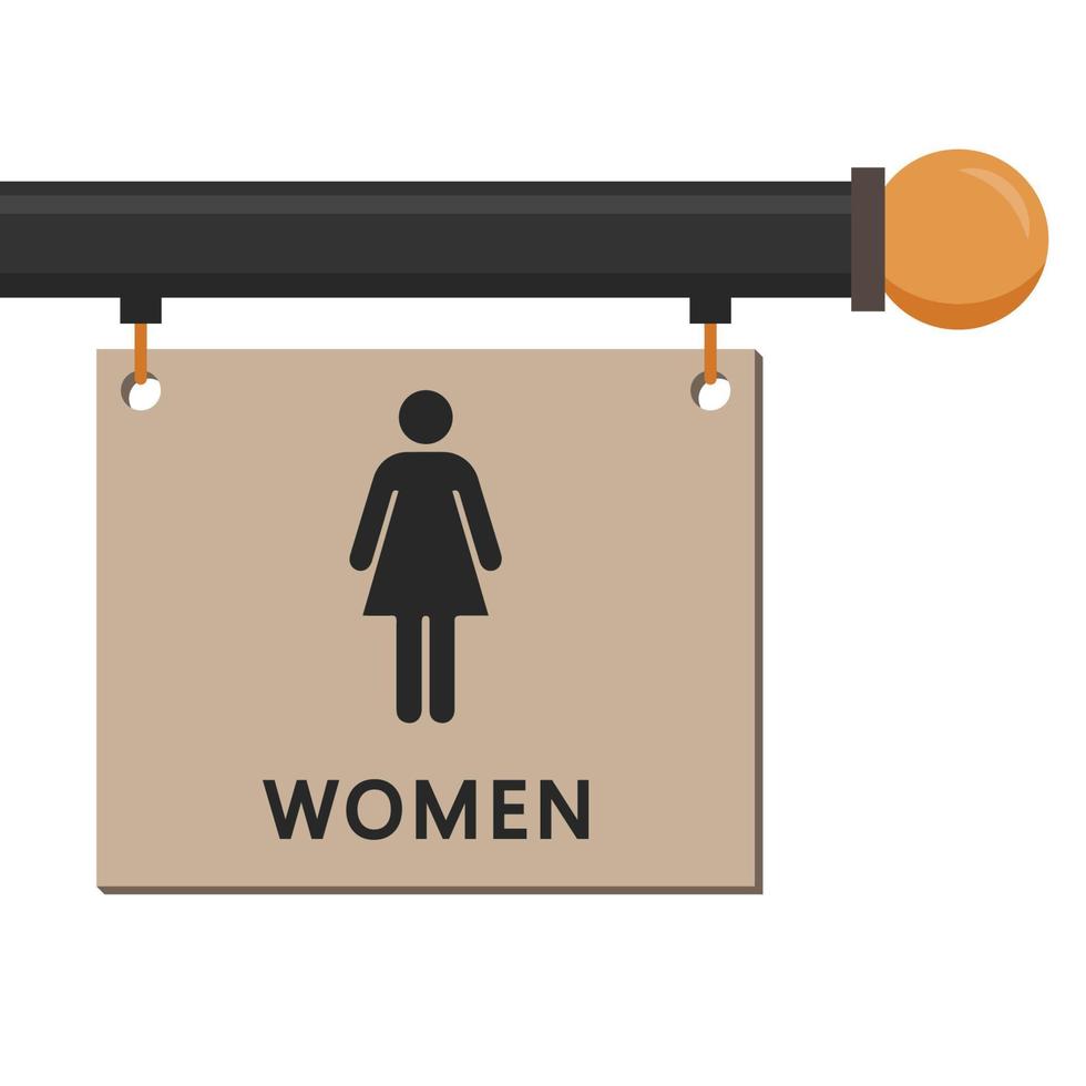 toilet symbool. behang. vrij ruimte voor tekst. vrouw toilet. vector