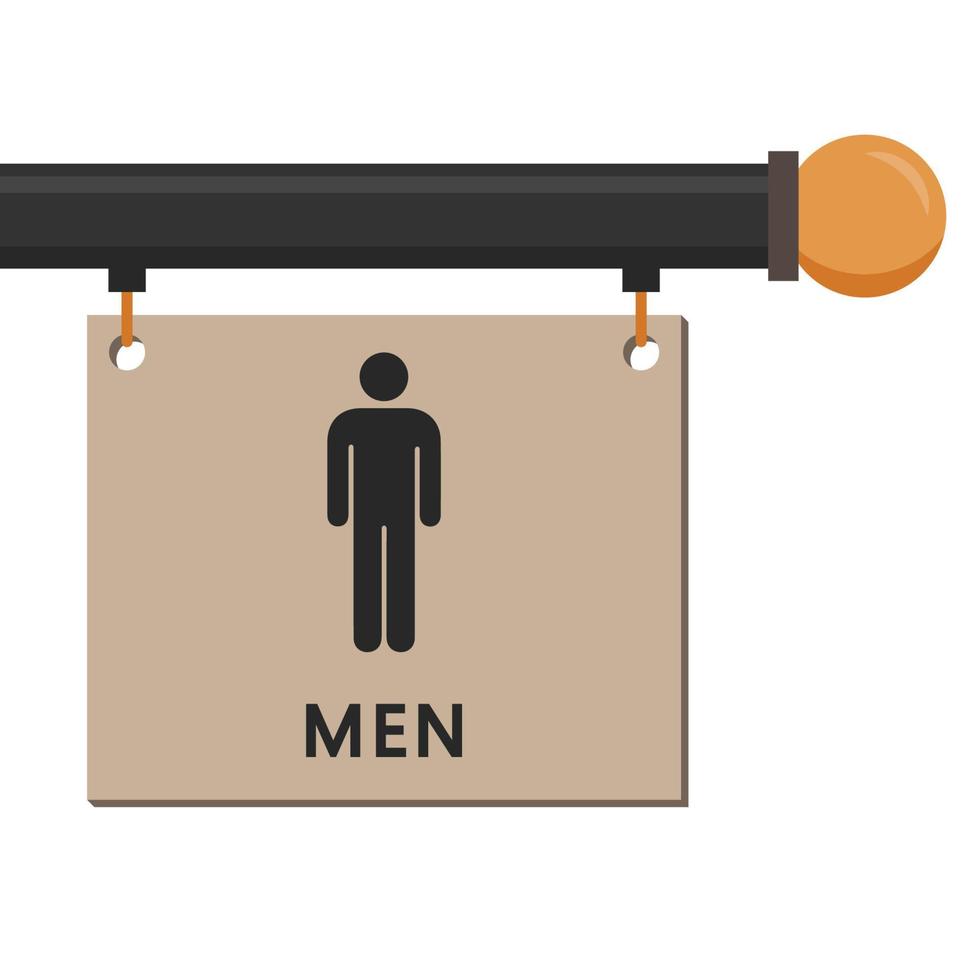 toilet symbool. behang. vrij ruimte voor tekst. mannen toilet. vector