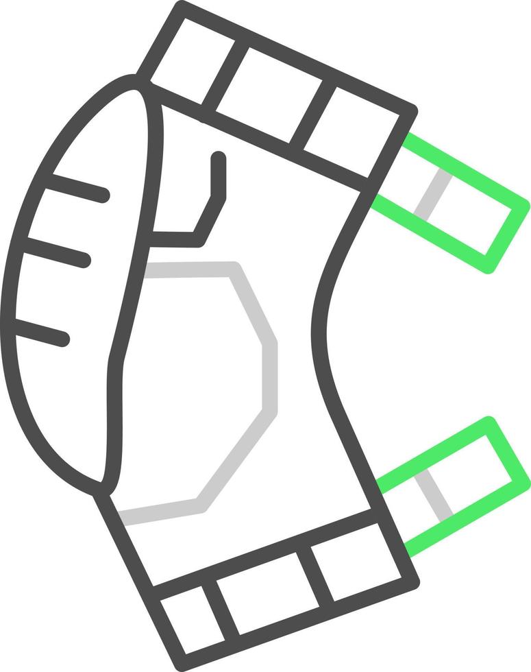 kniebeschermer creatief icoon ontwerp vector