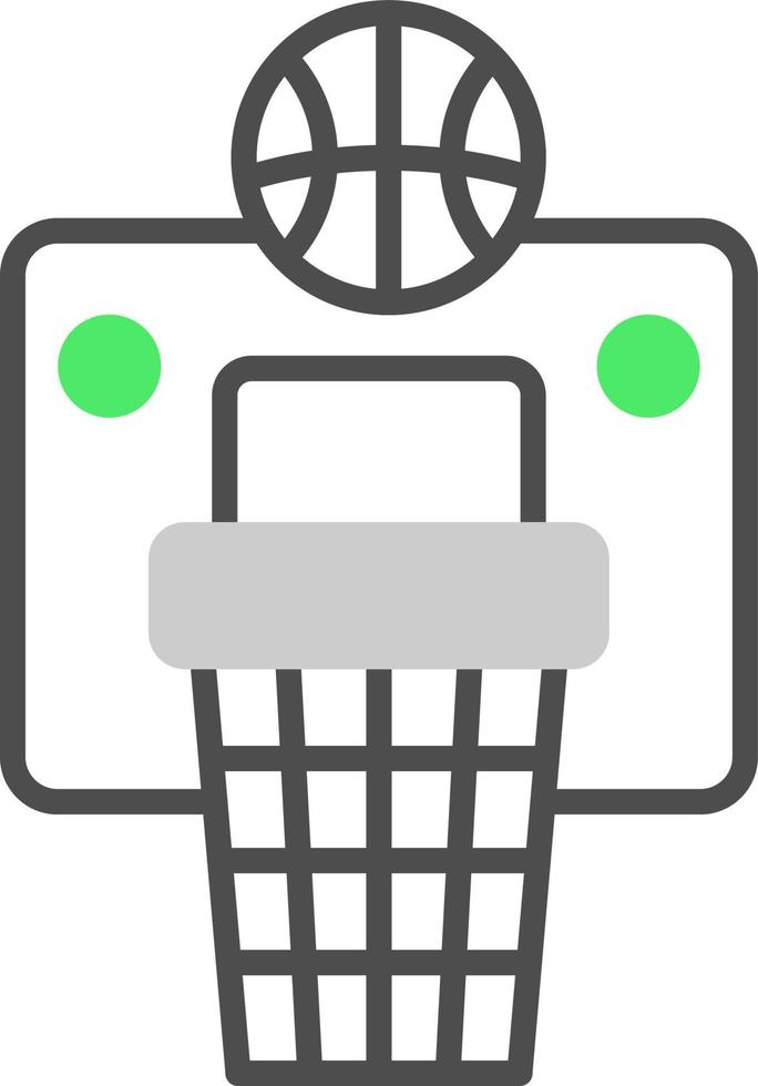 basketbal hoepel creatief icoon ontwerp vector