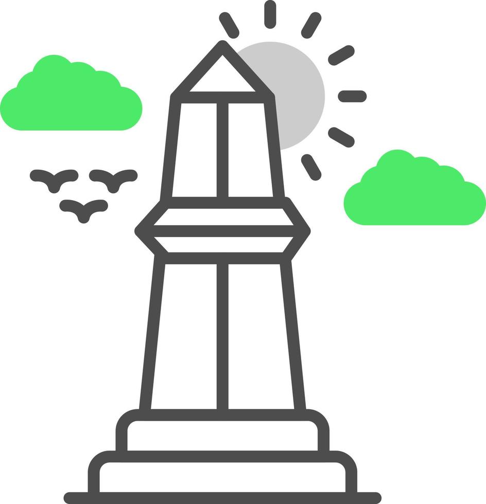 obelisk creatief icoon ontwerp vector