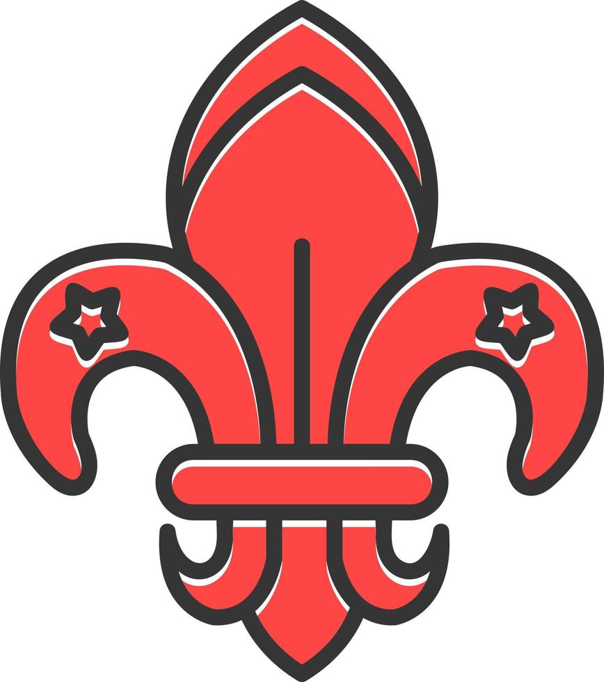 fleur de lis creatief icoon ontwerp vector