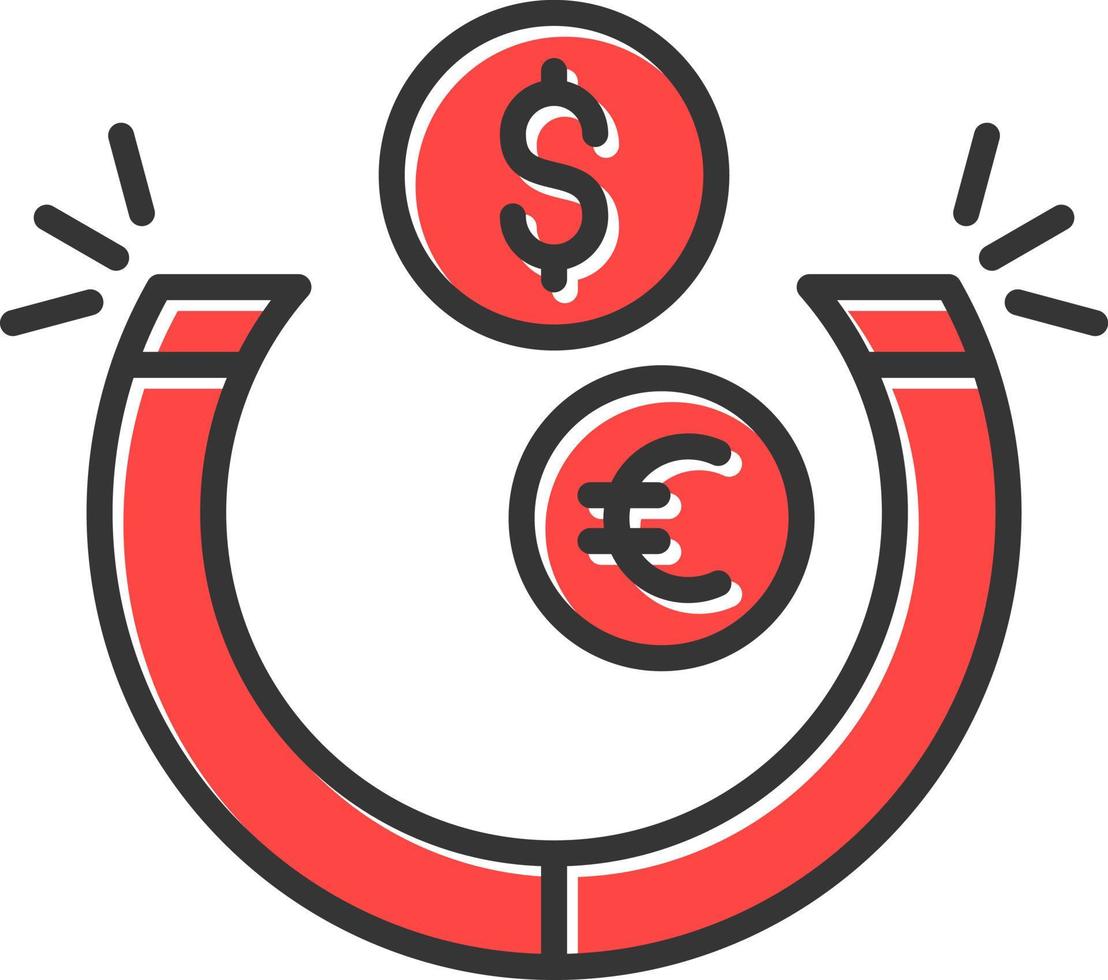 geld attractie creatief icoon ontwerp vector