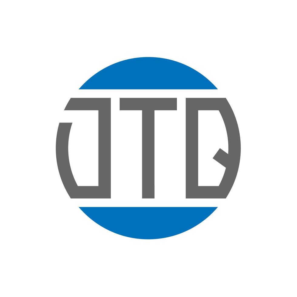 dtq brief logo ontwerp Aan wit achtergrond. dtq creatief initialen cirkel logo concept. dtq brief ontwerp. vector