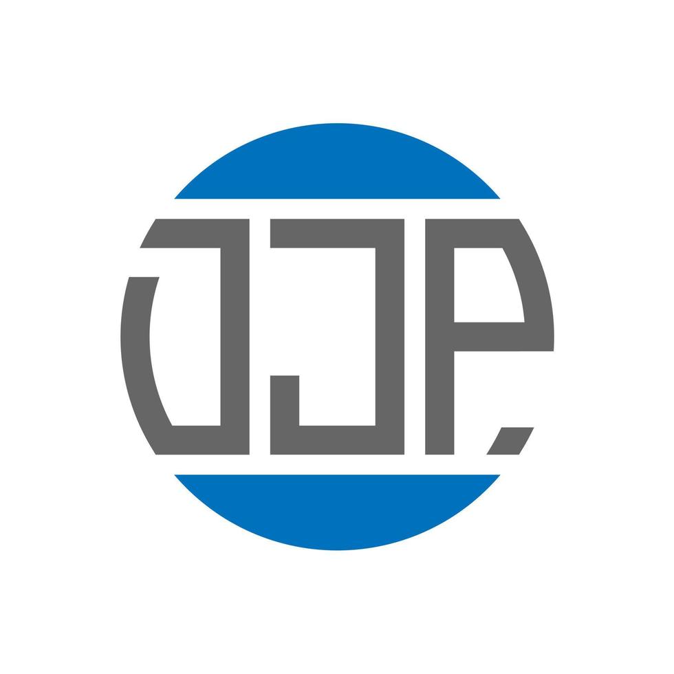 djp brief logo ontwerp Aan wit achtergrond. djp creatief initialen cirkel logo concept. djp brief ontwerp. vector
