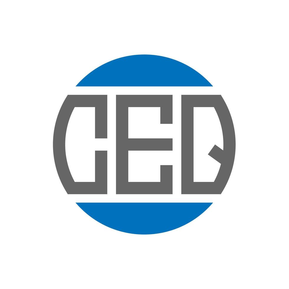 ceq brief logo ontwerp Aan wit achtergrond. ceq creatief initialen cirkel logo concept. ceq brief ontwerp. vector