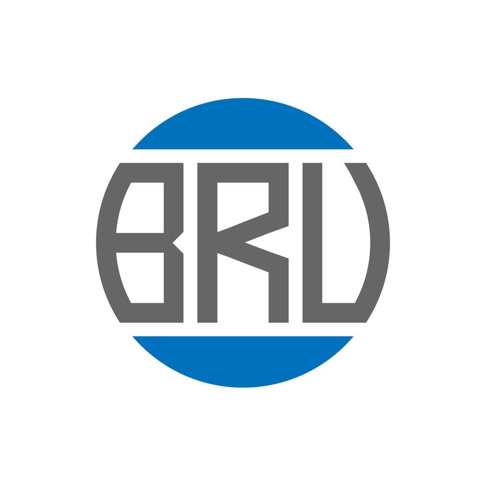 bru brief logo ontwerp Aan wit achtergrond. bru creatief initialen cirkel logo concept. bru brief ontwerp. vector