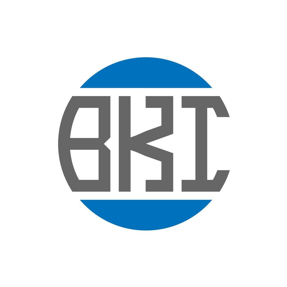 bki brief logo ontwerp Aan wit achtergrond. bki creatief initialen cirkel logo concept. bki brief ontwerp. vector