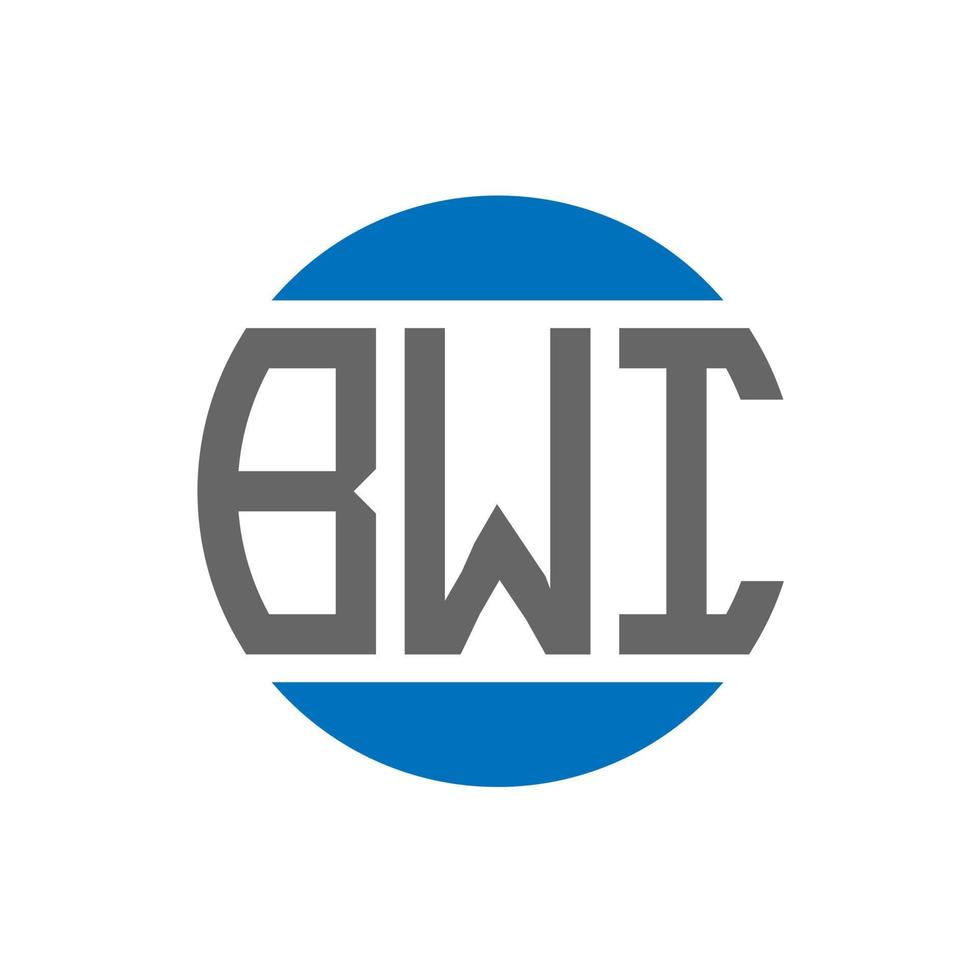 bwi brief logo ontwerp Aan wit achtergrond. bwi creatief initialen cirkel logo concept. bwi brief ontwerp. vector