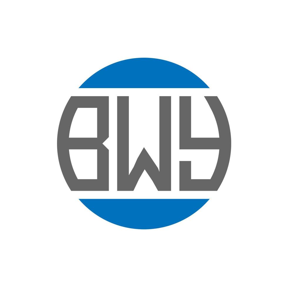bwy brief logo ontwerp Aan wit achtergrond. bwy creatief initialen cirkel logo concept. bwy brief ontwerp. vector