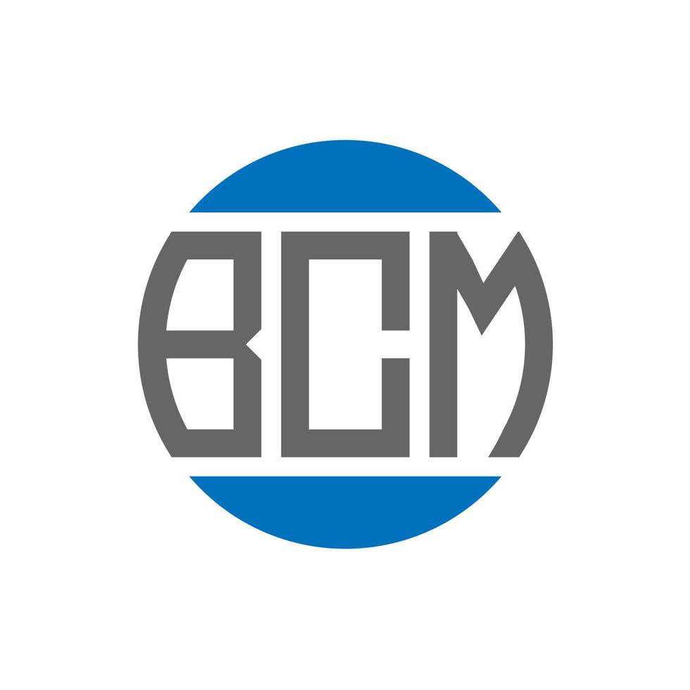 bcm brief logo ontwerp Aan wit achtergrond. bcm creatief initialen cirkel logo concept. bcm brief ontwerp. vector