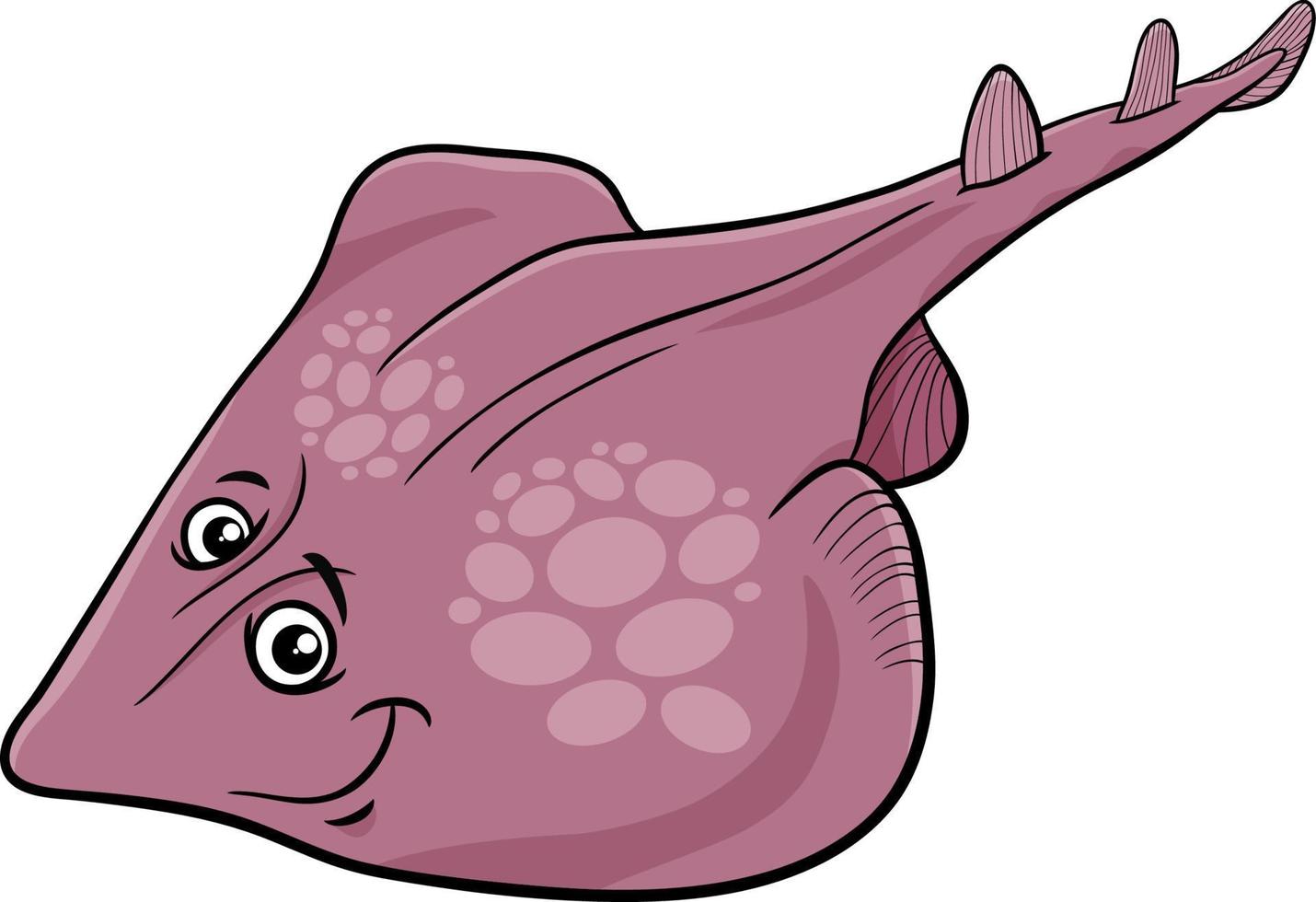 tekenfilm xyster of gitaarvis marinier dier karakter vector