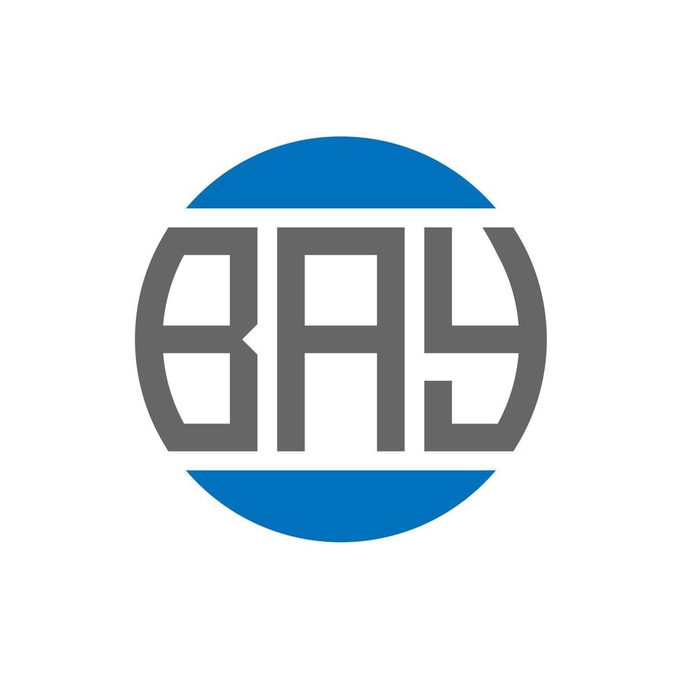 baai brief logo ontwerp Aan wit achtergrond. baai creatief initialen cirkel logo concept. baai brief ontwerp. vector