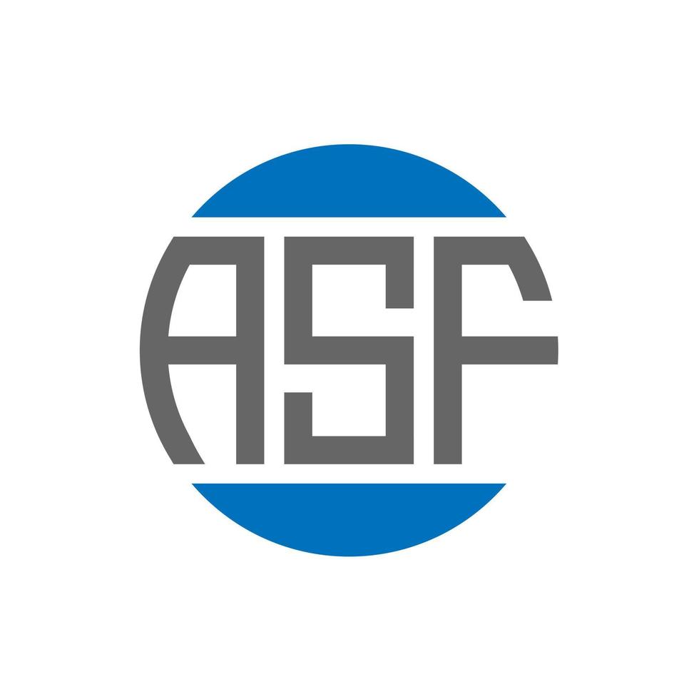 asf brief logo ontwerp Aan wit achtergrond. asf creatief initialen cirkel logo concept. asf brief ontwerp. vector