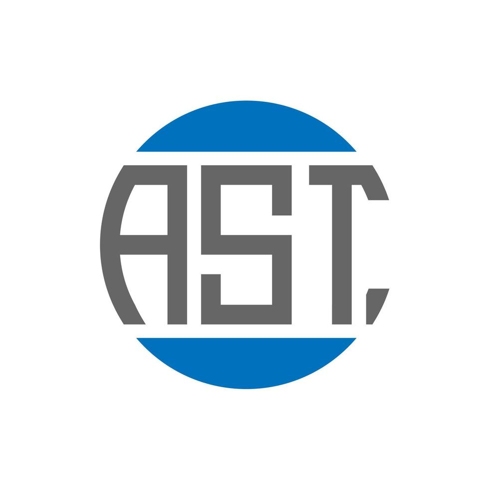 ast brief logo ontwerp Aan wit achtergrond. ast creatief initialen cirkel logo concept. ast brief ontwerp. vector