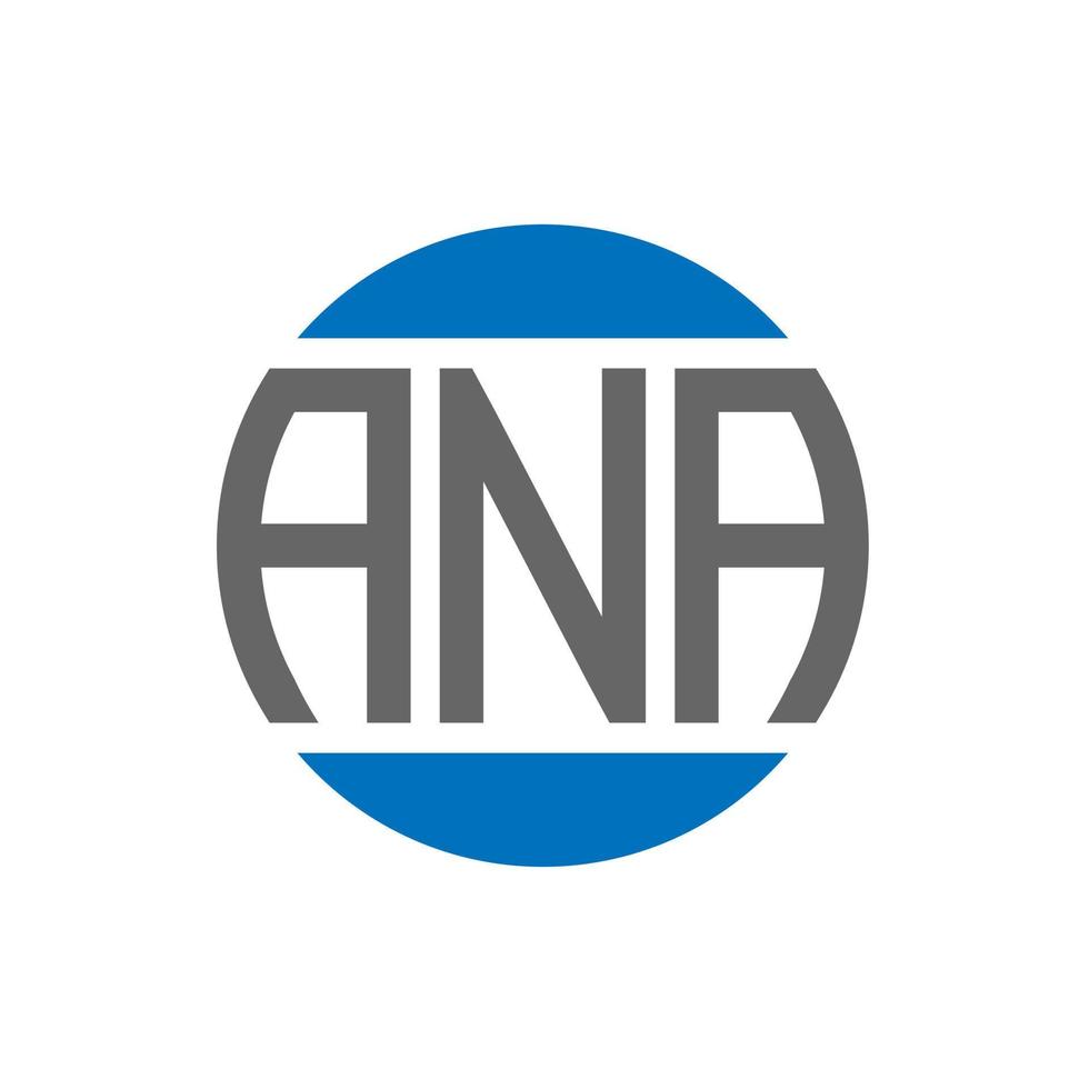 ana brief logo ontwerp Aan wit achtergrond. ana creatief initialen cirkel logo concept. ana brief ontwerp. vector