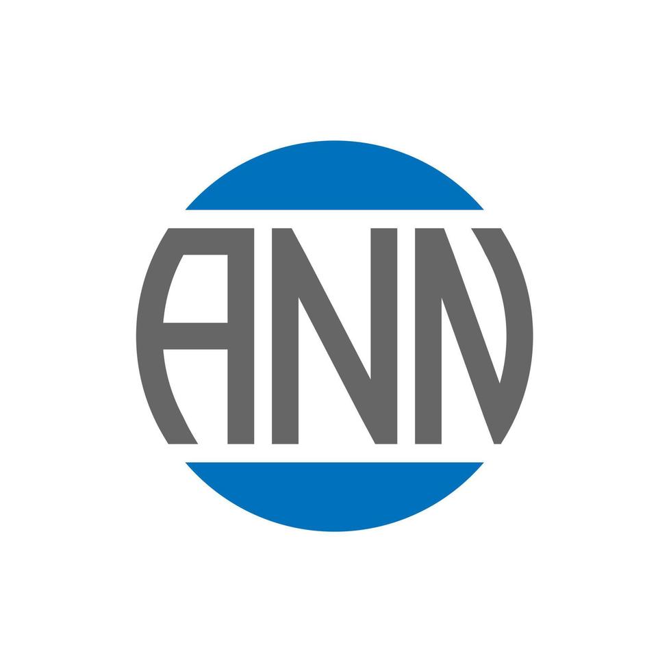 Ann brief logo ontwerp Aan wit achtergrond. Ann creatief initialen cirkel logo concept. Ann brief ontwerp. vector