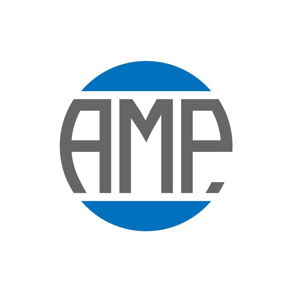 amp brief logo ontwerp Aan wit achtergrond. amp creatief initialen cirkel logo concept. amp brief ontwerp. vector