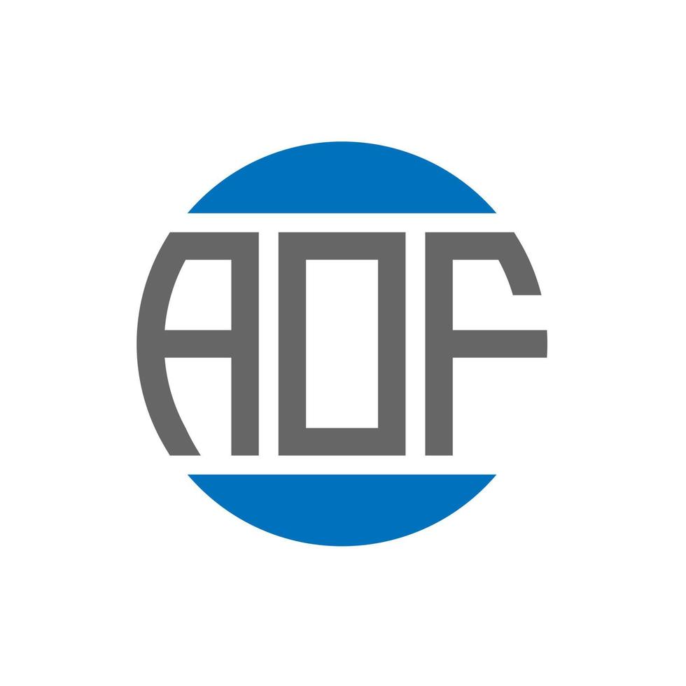 aof brief logo ontwerp Aan wit achtergrond. aof creatief initialen cirkel logo concept. aof brief ontwerp. vector