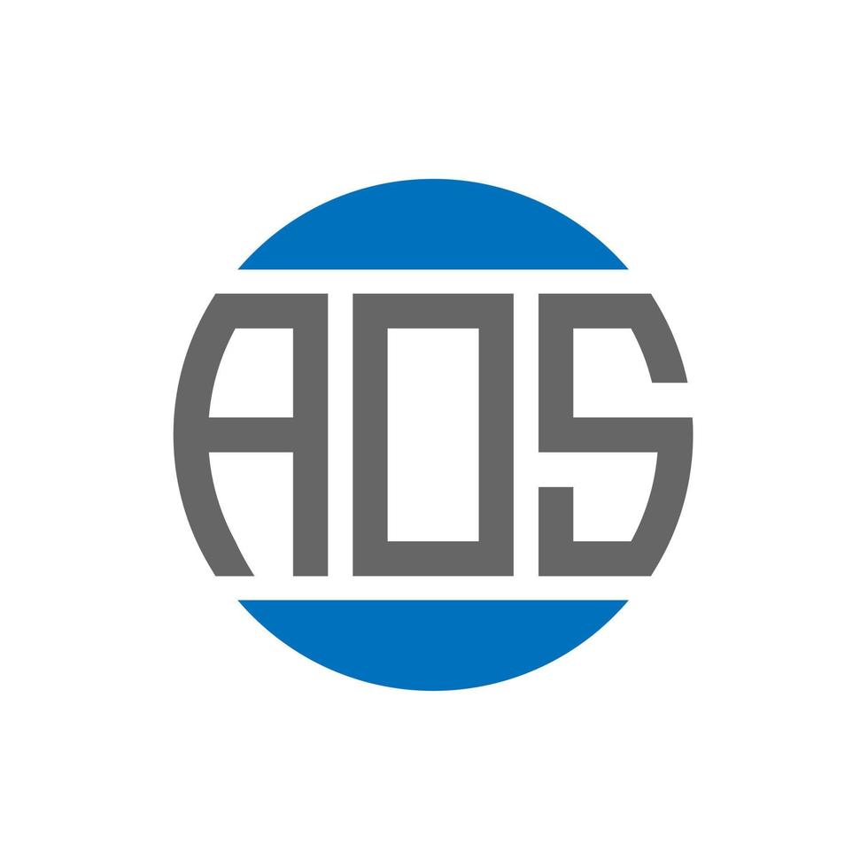 aos brief logo ontwerp Aan wit achtergrond. aos creatief initialen cirkel logo concept. aos brief ontwerp. vector