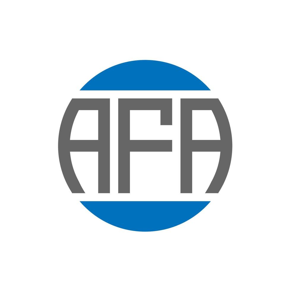 afa brief logo ontwerp Aan wit achtergrond. afa creatief initialen cirkel logo concept. afa brief ontwerp. vector