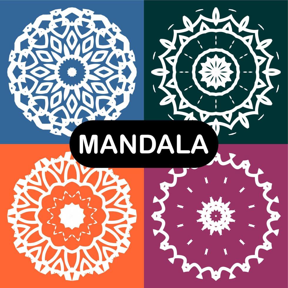 vector mandala set. Sjablonen voor ontwerp