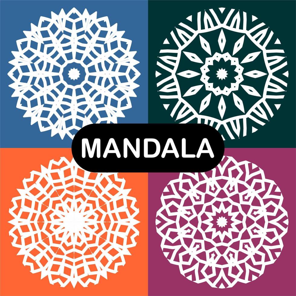 vector mandala set. Sjablonen voor ontwerp