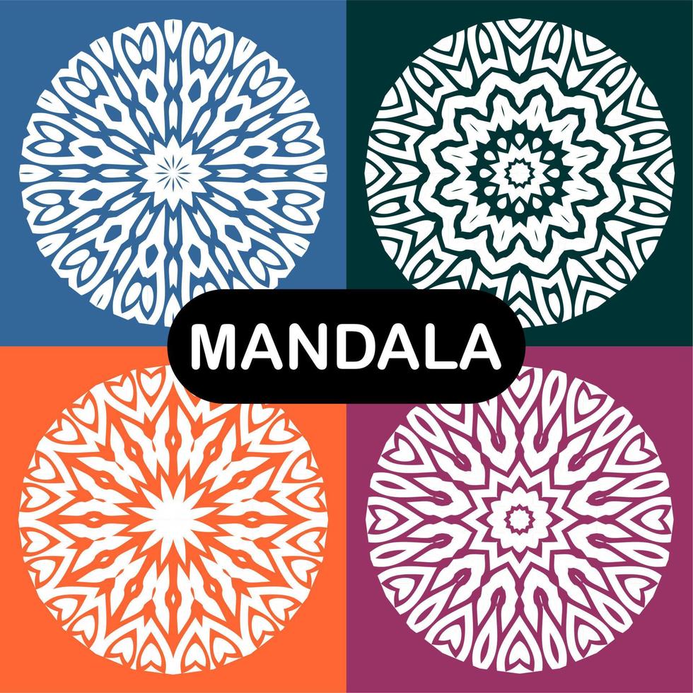 vector mandala set. Sjablonen voor ontwerp