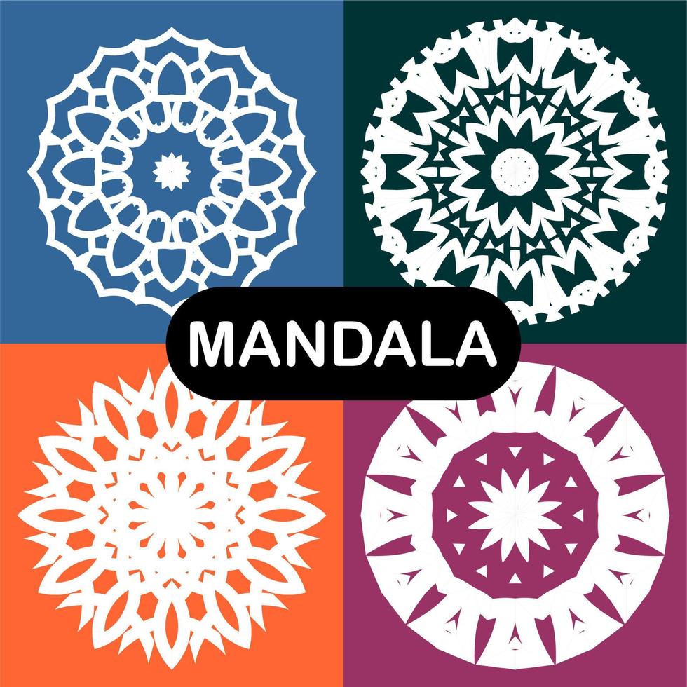 vector mandala set. Sjablonen voor ontwerp